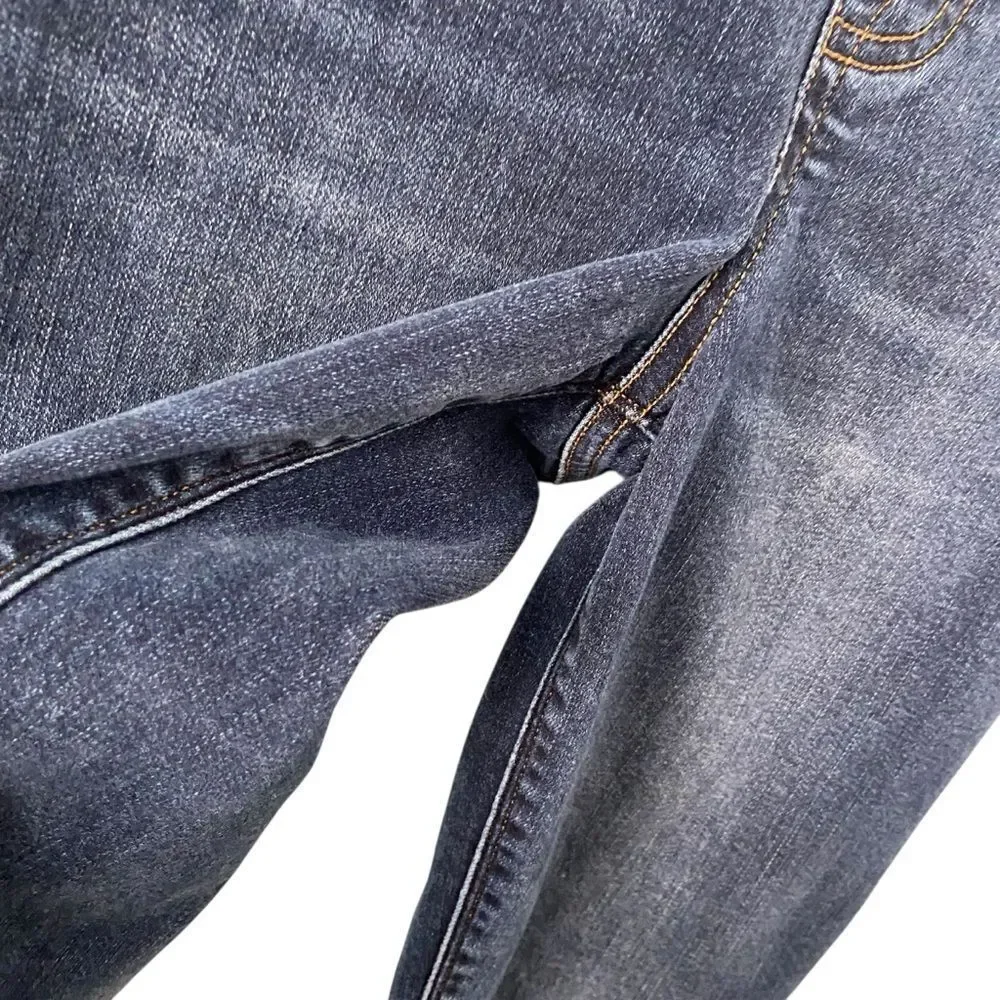 Spanx Distressed Dark Blue Skinny Jeans in Size Medium